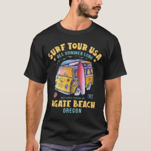 Camiseta Agate Beach Oregon Surf Tour USA Surfing