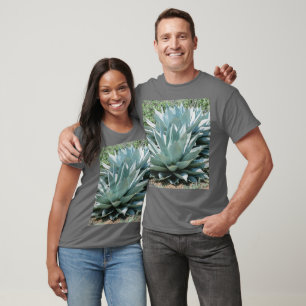 Camiseta Agave Succulent Plant Cactus Green Sage gris