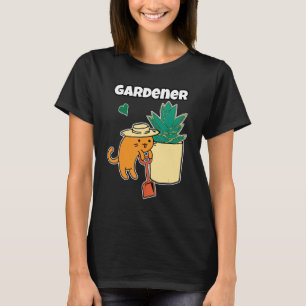 Camiseta Agave Suculento Y Jardinero De Gatos Corazón Botán