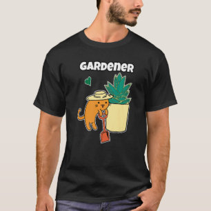 Camiseta Agave suculento y jardinero de gatos corazón botán