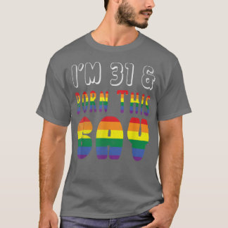 Camiseta Age 31 Year Old Rainbow Born This Gay Pride LGBT P