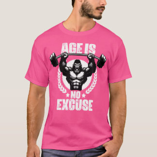 Camiseta Age is No Excusa Gorilla Weightlifm Gym Cita Gimna