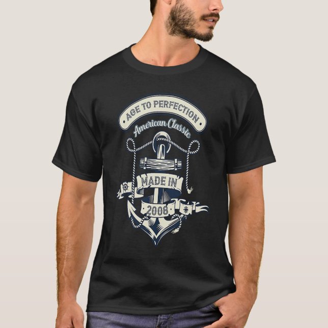 Camiseta Age To Perfection American Classic Made In 2008 (Anverso)