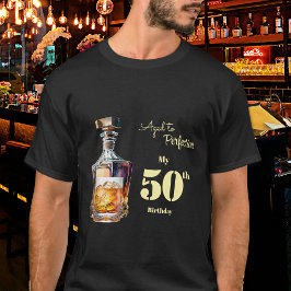 Camiseta Aged to Perfection Men's 50th Whiskey Birthday