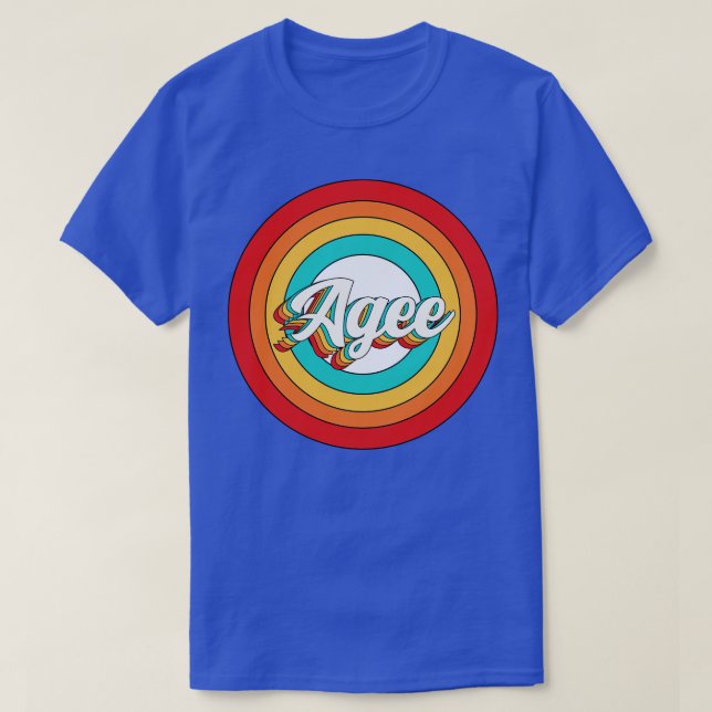 Camiseta Agee Name Shirt Vintage Agee Circle (Diseño del anverso)