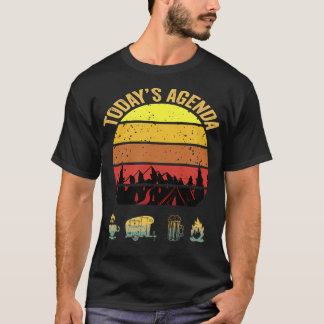 Camiseta Agenda De Hoy Campamento Café Camper Cerveza C