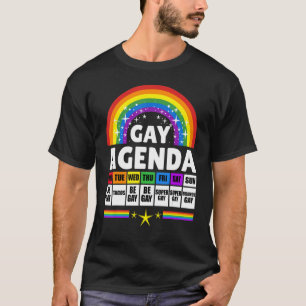Camiseta Agenda gay arcoiris Orgullo amor Agenda feminista 