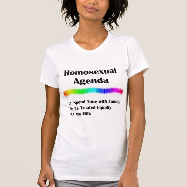 Camiseta Agenda Homosexual (Anverso)