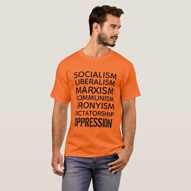 Camiseta Agenda socialista y liberal - opresión (Anverso completo)