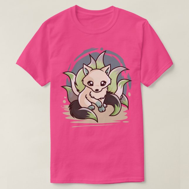Camiseta Agender Cute Kitsune (Diseño del anverso)