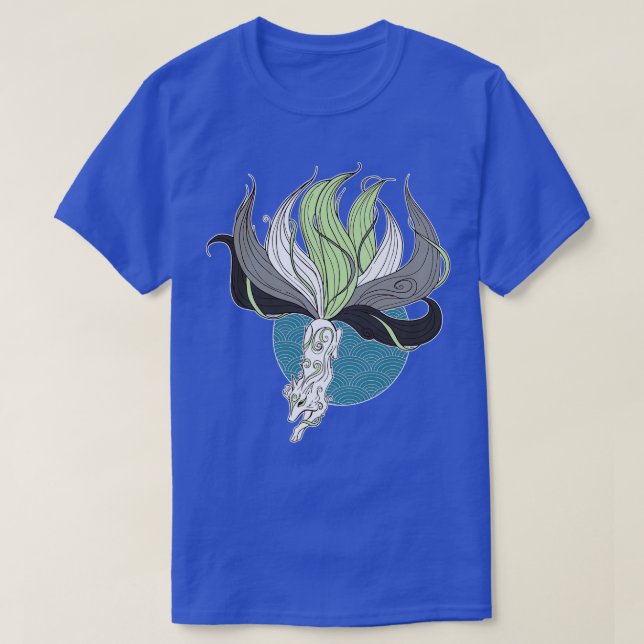 Camiseta Agender Pride Kitsune (Diseño del anverso)
