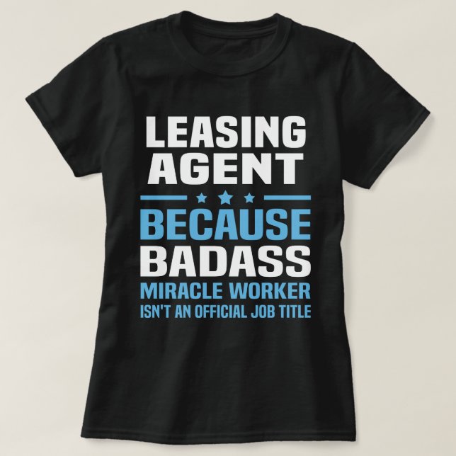Camiseta Agente de arrendamiento (Diseño del anverso)