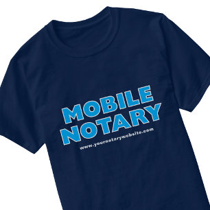 Camiseta Agente de Firma de Préstamo Notario Móvil Azul Per