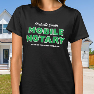 Camiseta Agente de Firma de Préstamo Notario Móvil Nombre P