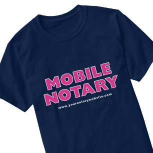 Camiseta Agente de Firma de Préstamo Notario Móvil Rosa Per
