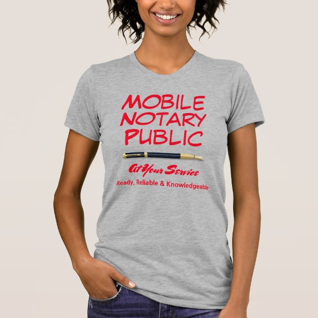 Camiseta Agente de firma de préstamo público de notario móv (Anverso)