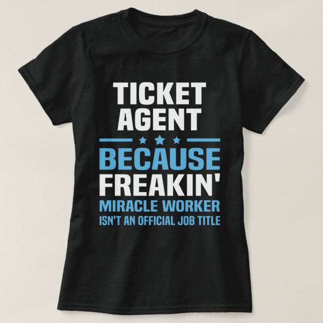 Camiseta Agente de tickets (Diseño del anverso)
