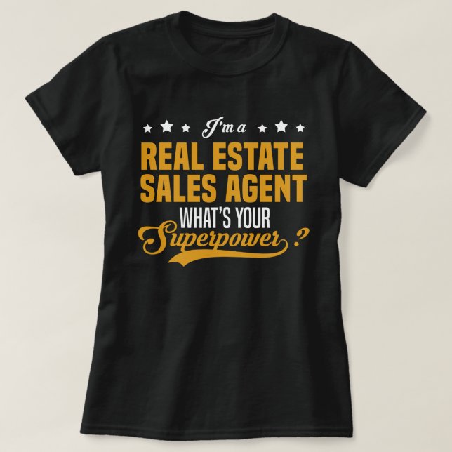 Camiseta Agente de ventas inmobiliarias (Diseño del anverso)