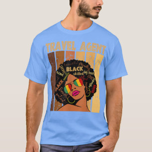 Camiseta Agente de viajes afroamericanas negro suyo