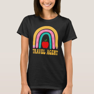 Camiseta Agente de Viajes Lápiz Arcoíris Atrás a la Escuela
