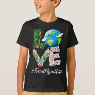 Camiseta Agente de viajes Love World Earth Day Save the Pla
