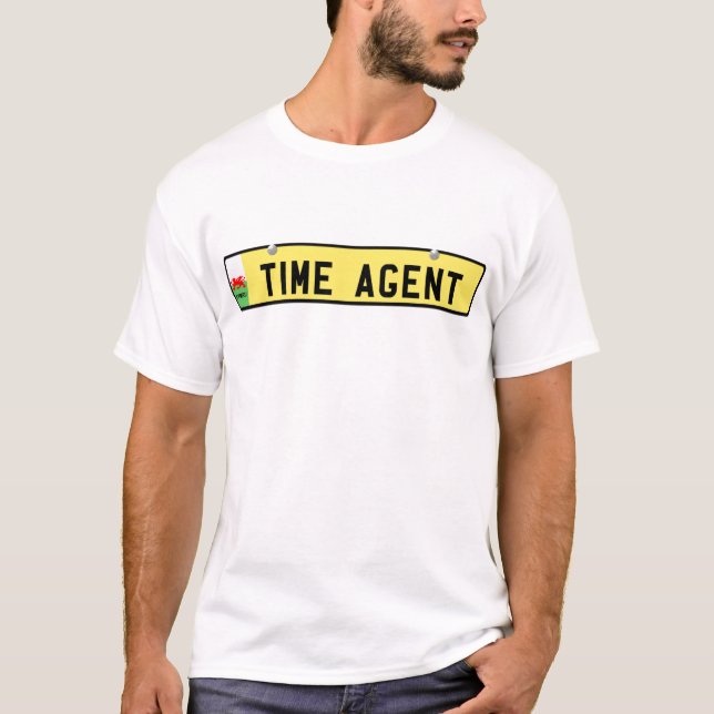 Camiseta AGENTE del TIEMPO - placa Galés (Anverso)