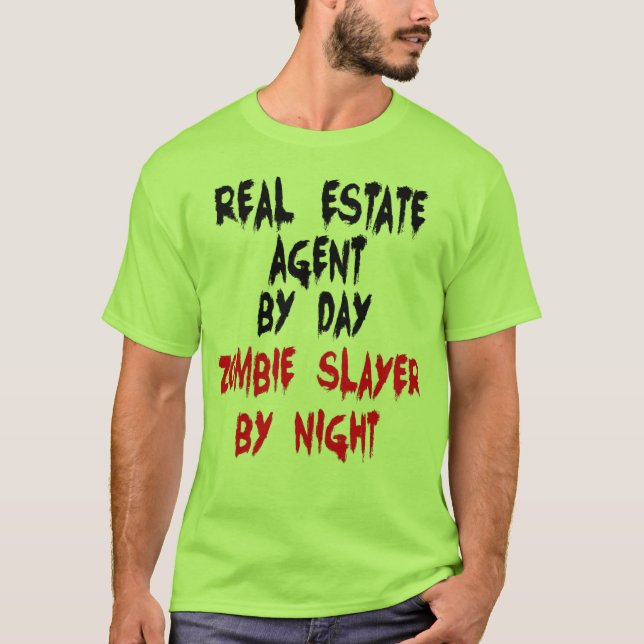 Camiseta Agente inmobiliario Chiste Zombie (Anverso)