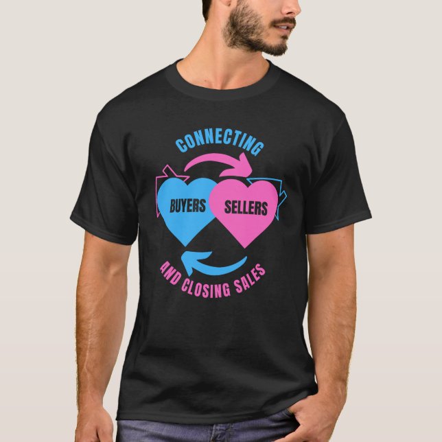 Camiseta AGENTE INMOBILIARIO Conectando Compradores Vendedo (Anverso)