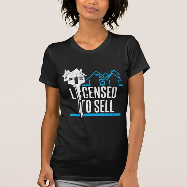 Camiseta Agente inmobiliario divertido autorizado para (Anverso)