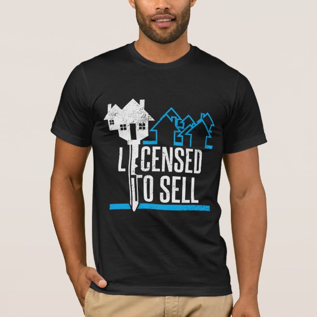 Camiseta Agente inmobiliario divertido autorizado para (Anverso)