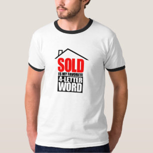 Camiseta Agente inmobiliario divertido VENDIDO es mi palabr