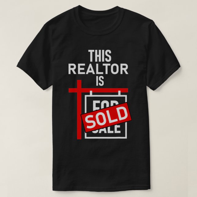 Camiseta Agente Inmobiliario Este Realtor Se Vende  (Diseño del anverso)
