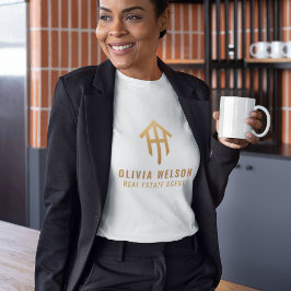 Camiseta Agente inmobiliario Marketing Gold & White Realtor