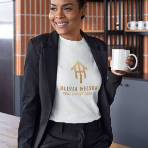 Camiseta Agente inmobiliario Marketing Gold & White Realtor
