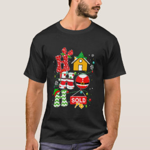 Camiseta Agente inmobiliario Navidades Funny Santa Ho Ho Ho