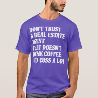 Camiseta Agente inmobiliario que bebe café mucho 1
