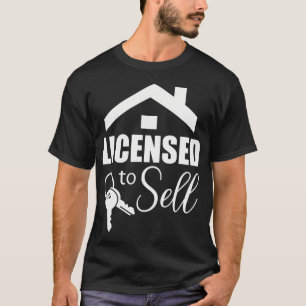 Camiseta Agente Inmobiliario Realtor con Licencia para Vend