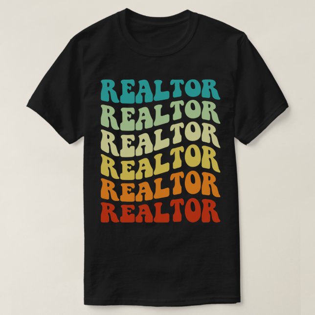 Camiseta Agente Inmobiliario Retro 1 (Diseño del anverso)
