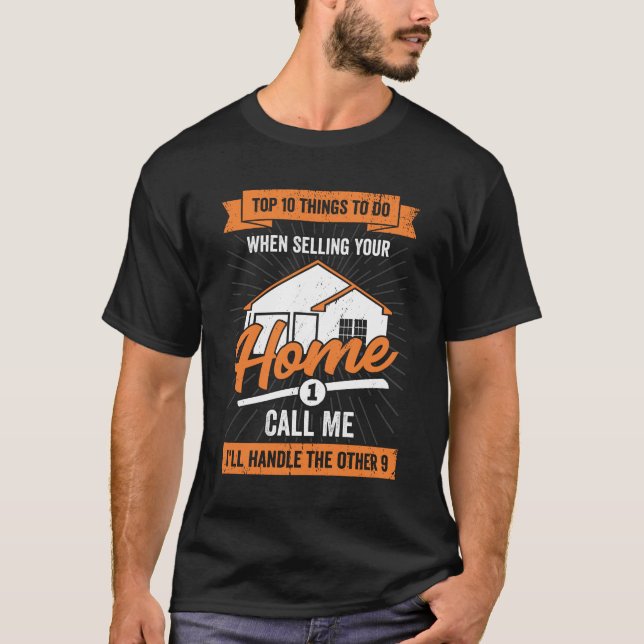 Camiseta Agente Inmobiliario Vendiendo Casas Realtor Regalo (Anverso)