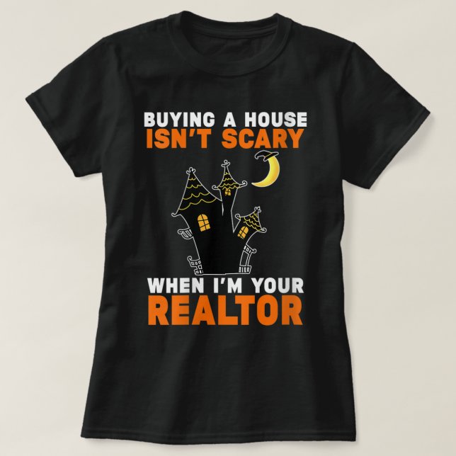 Camiseta Agente inmobiliario y Broke de Halloween para muje (Diseño del anverso)