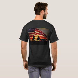 Camiseta Agentes de policía con bandera estadounidense bail