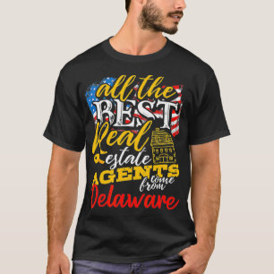 Camiseta Agentes inmobiliarios de Delaware Bandera estadoun
