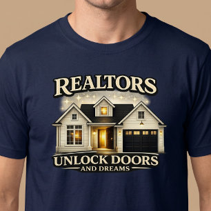 Camiseta Agentes Inmobiliarios Desbloquean Puertas Y Sueños