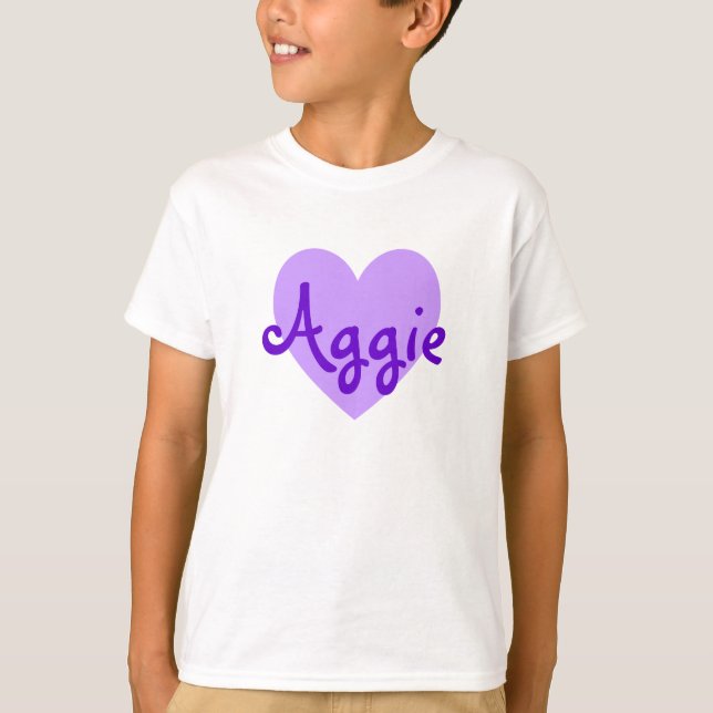 Camiseta Aggie en morado (Anverso)