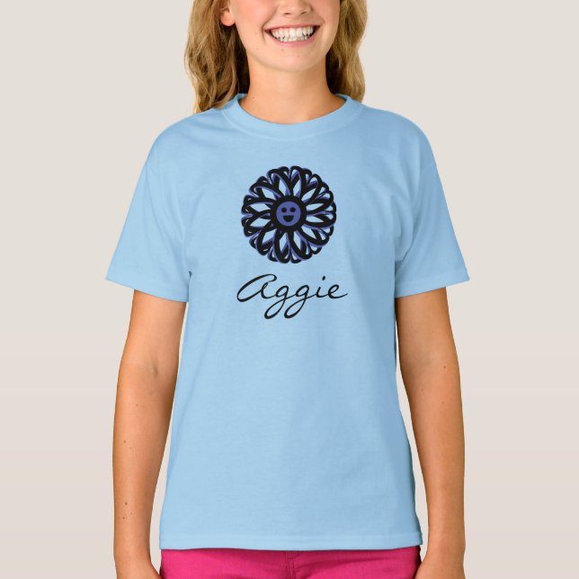 Camiseta Aggie Smiling Flower Shirt (Anverso)