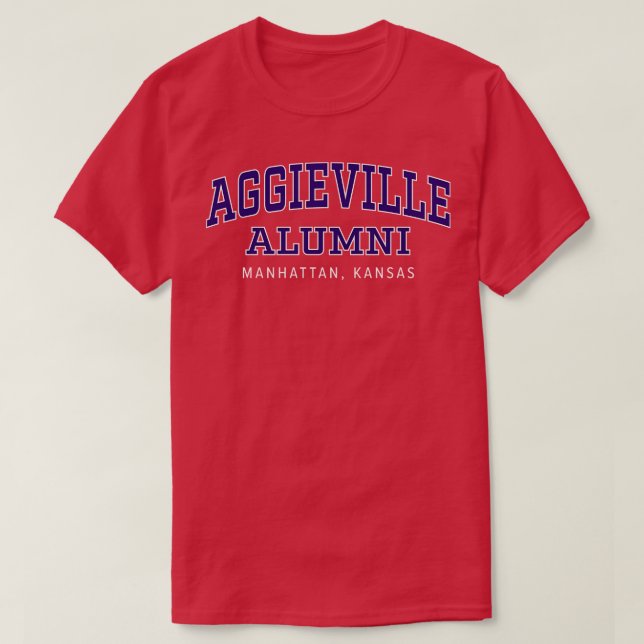 Camiseta Aggieville Alumno Manhattan Arco Púrpura de Kansas (Diseño del anverso)