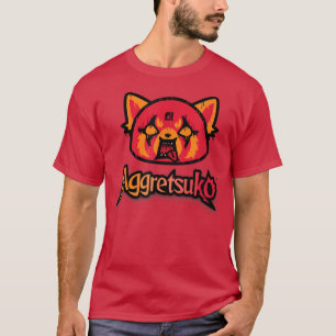 Camiseta Aggretsuko RAGE Rock n Roll Heavy Metal Music 