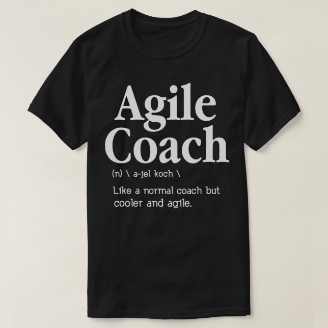 Camiseta Agile Coach Funny Dictionary Like A Normal Coach B (Diseño del anverso)