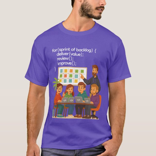 Camiseta Agile Sprint Loop – Programmer T-Shirt (Anverso)
