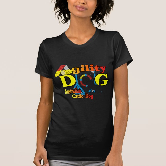 Camiseta Agilidad del perro de ganado vacuno australiano (Anverso)